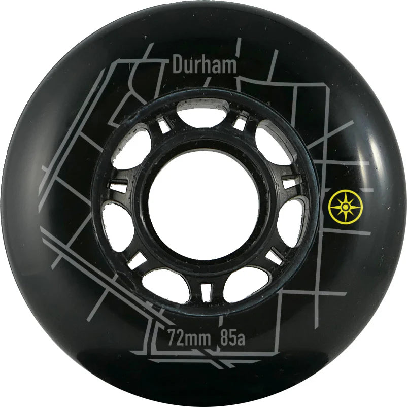 Compass Durham Black 72mm Inline Skate Wheels, Intuition Skate Shop, Skate Shops Near Me, Rollerblade Wheels