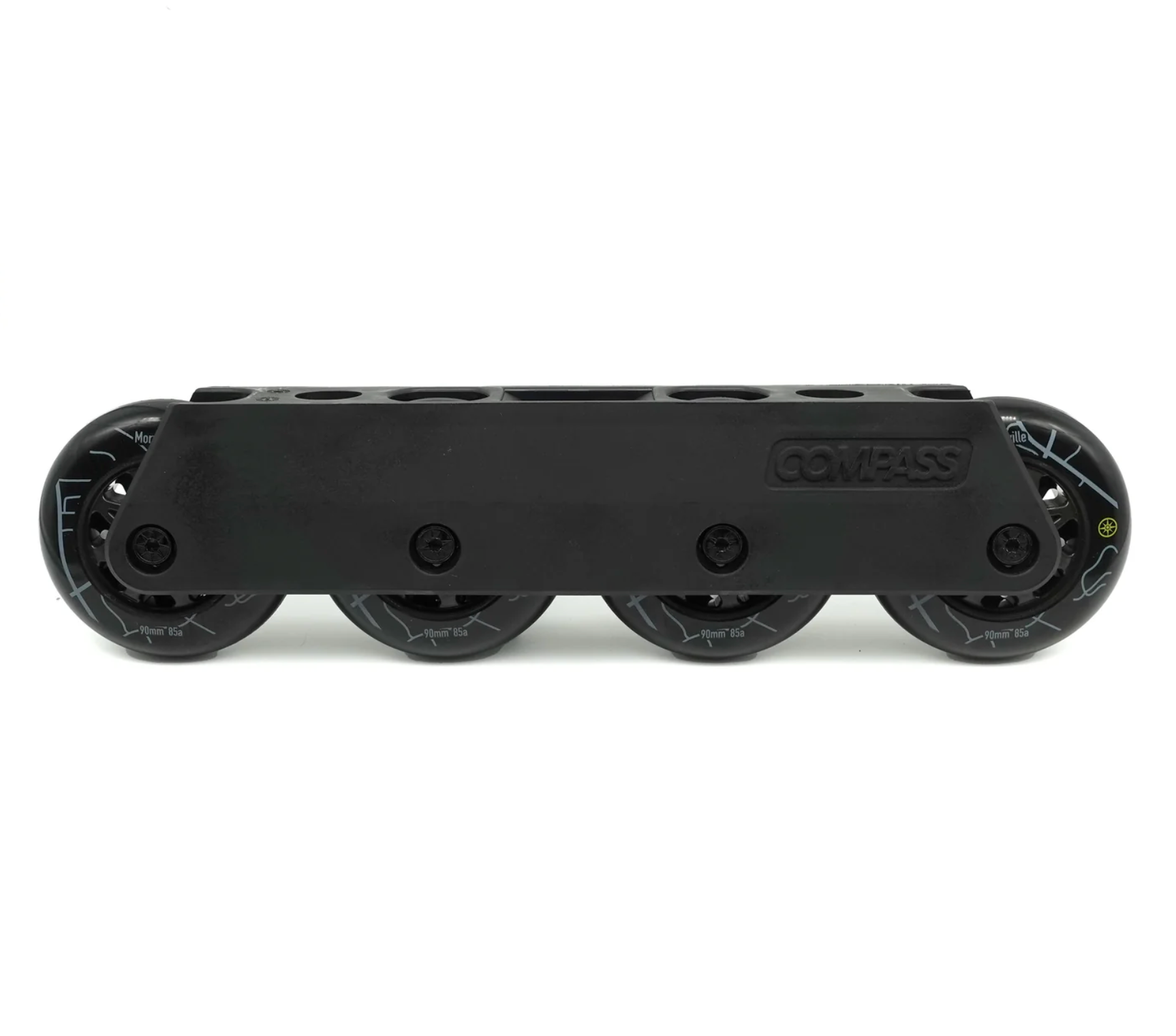 Compass 90mm UFS Inline Skate Frames Black, Intuition Skate Shop 