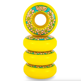 Dream Daisy 58mm Inline Skate Wheels, Yellow Rollerblade Wheels, 58mm 92a Inline Wheels, Intuition Skate Shop, Skate Shops Near Me