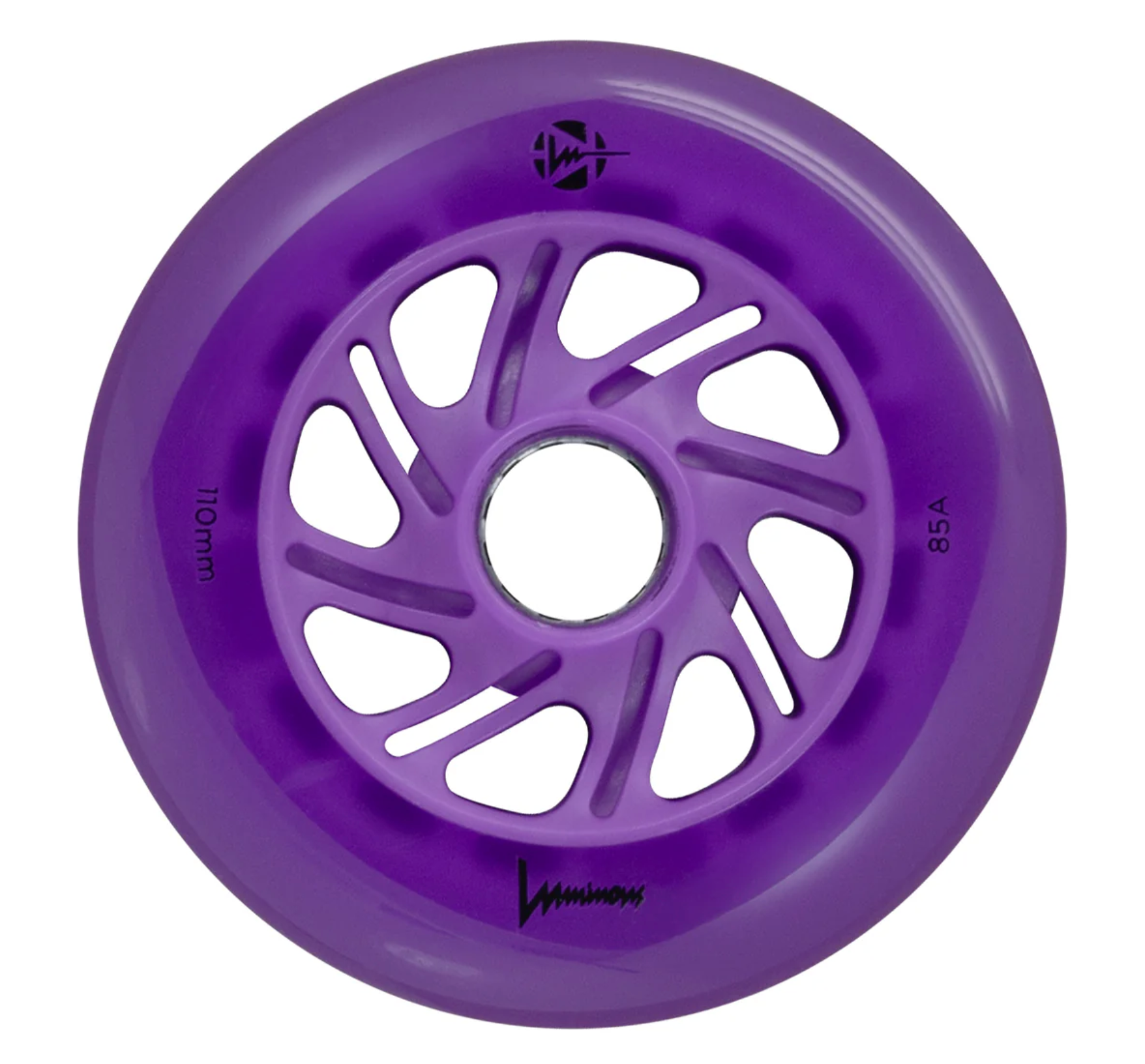 Luminous 110mm Purple Inline Skate Wheels, Intuition Skate Shop, Skate Shops Near Me