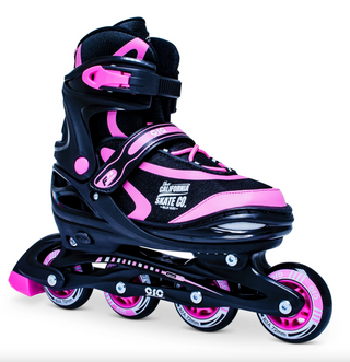 Sure Grip Zuma Junior Inline Skates Black and Pink, Adjustable Youth Rollerblades Size 10 - 13, Intuition Skate Shop, Skate Shops Near Me